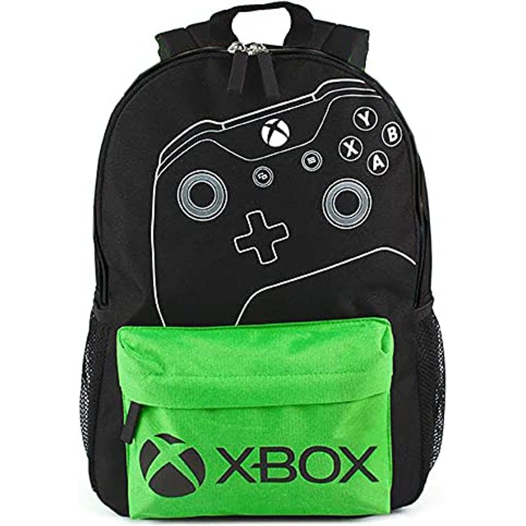 Denim Game Console Backpacks for Xbox Series X (Black/Green) Kroobia