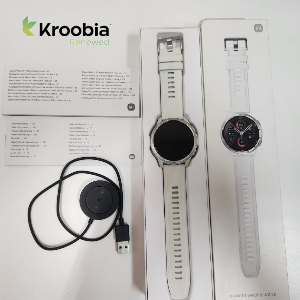 Xiaomi Smart Watch S1 Active Moon White ( Renewed) - Kroobia Store