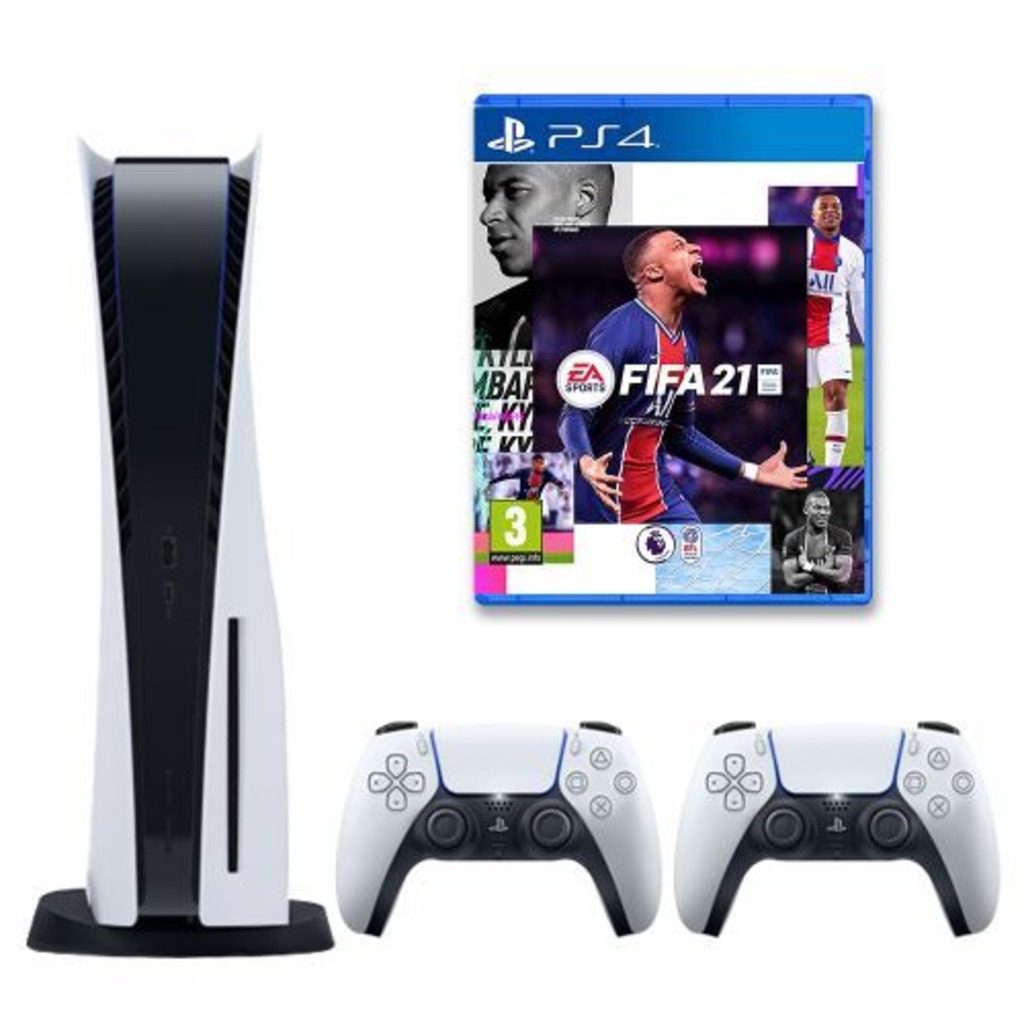 Sony PlayStation 5 Console Standard Edition + Extra Wireless Controller + FIFA  21 Champions Edition - Kroobia Store